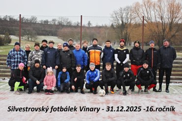 Silvestrovský fotbálek ve Vinarech – 31.12.2025