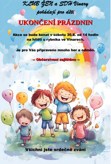 Ukončení prázdnin ve Vinarech