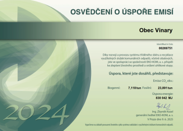 Osvědčení o úspoře emisí