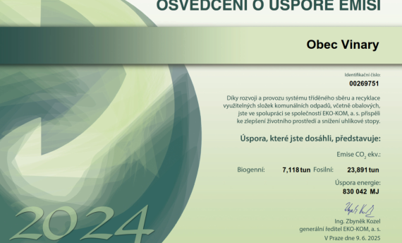 Osvědčení o úspoře emisí