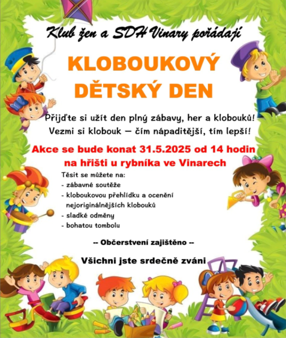 Kloboukový dětský den ve Vinarech