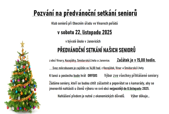 PŘEDVÁNOČNÍ SETKÁNÍ NAŠICH SENIORŮ
