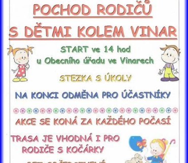 Pochod rodičů s dětmi kolem Vinar 5.9.2020