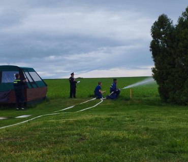 Hasičské cvičení ve Smidarské Lhotě 