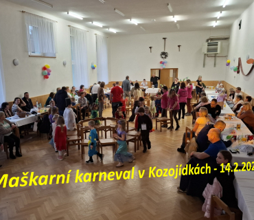 Maškarní karneval v Kozojídkách - 14.2.2026