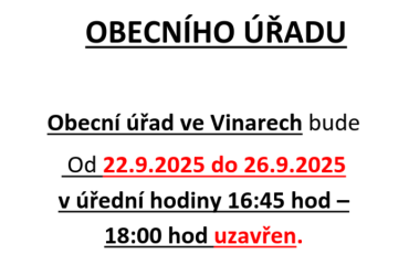 Oznámení Obecního úřadu