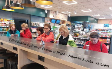 Výlet seniorů do pivovaru Plzeňský prazdroj 18.5.2023