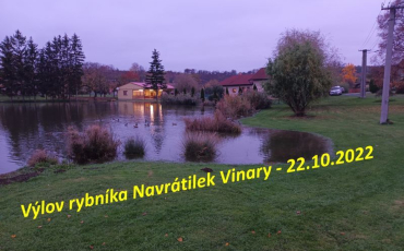 Výlov rybníka Navrátilek ve Vinarech 22.10.2022
